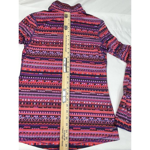 NIKE PRO Half Zip Womens Pull OverDri-Fit Geometric Sweatshirt Size LG Colorful - Picture 5 of 8